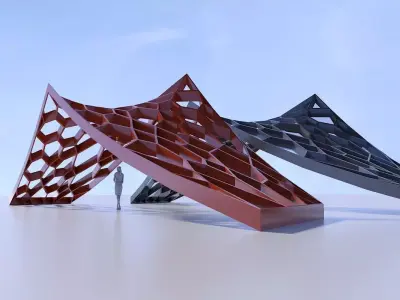 Decoration stand for park 3D model