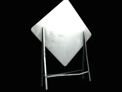 HQ Road Sign Free low-poly 3D model