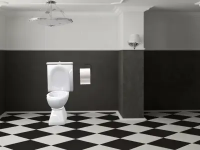 Toilet Low-poly 3D model