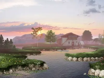 Village House 1 Low-poly 3D model