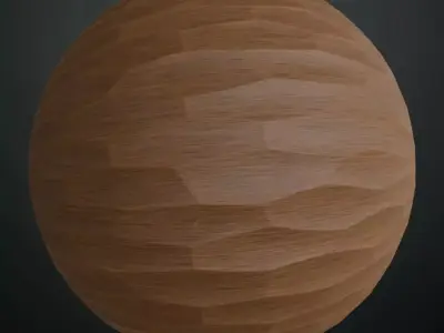 Rustic End-Grain Wood Block Paving PBR Texture