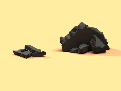 Low Poly Debris Piles Low-poly 3D model