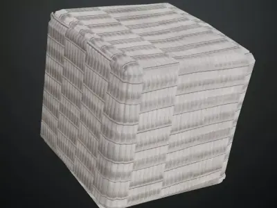 Modern Ribbed White Plaster Wall Panel PBR Seamless Texture