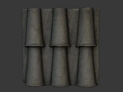 Concrete Architectural Relief Panel 3D Scan Low-poly 3D model