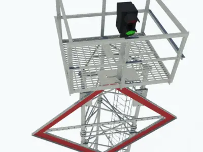 Seamark with light 3D model