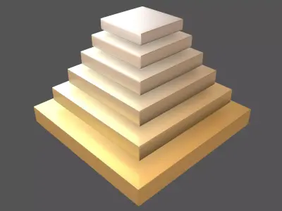 Layer Pyramid v2 003 Low-poly 3D model