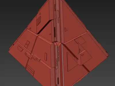Sci Fi Pyramid Shape Triangle Low-poly 3D model