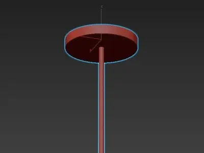 COLLINS gold pendant light with clear glass dome 3D model