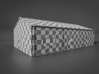 hangar building03 Low-poly 3D model
