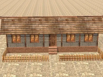 Medieval house twelve 15 Low-poly 3D model