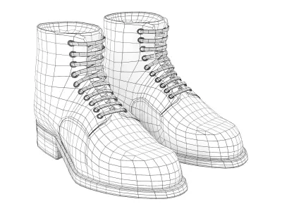 Mens Regency Shoes Low-poly 3D model