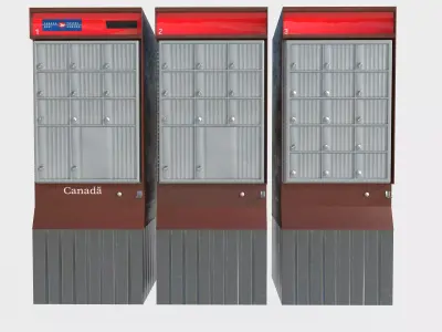 mailbox Canada 05 Low-poly 3D model