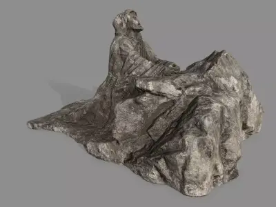 Jesus statue of lord of rings Low-poly 3D model