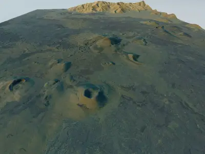 Craters of Moon National Monument Landscape 3D model