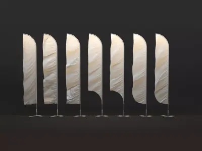 Flagstaff Collection feather flags 3D model