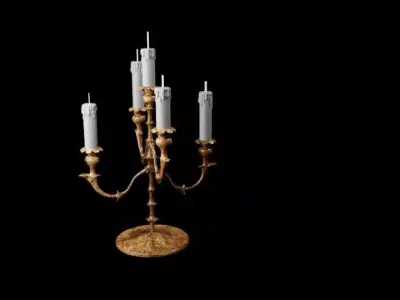Candle 3D model 9