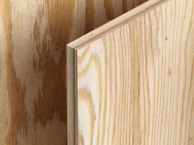 Set of plywood sheets - 5 items Low-poly 3D model