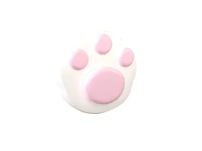 Cat Paw v1 001 Low-poly 3D model