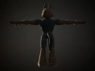 Fnaf like dog singer animatronic Low-poly 3D model