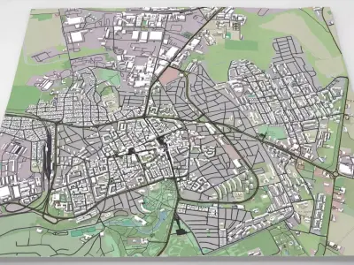 Cityscape Dobrich Bulgaria 3D model