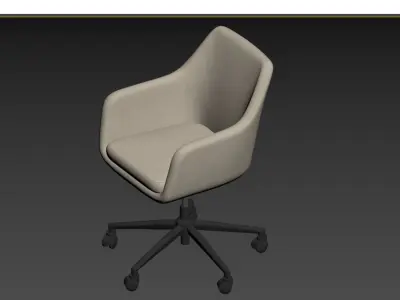 Office chair NORA CREAM 3D model