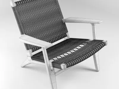 H J Wegner armchair  CH-27 3D model