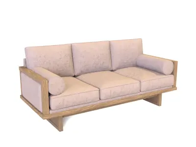 Modern 3 Seater Sofa 3D model