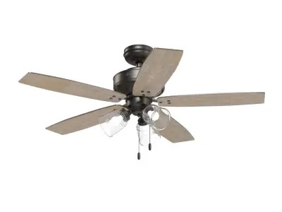 Hunter Hildebrand 52 Inch Noble Ceiling Fan With Light PBR 3D model