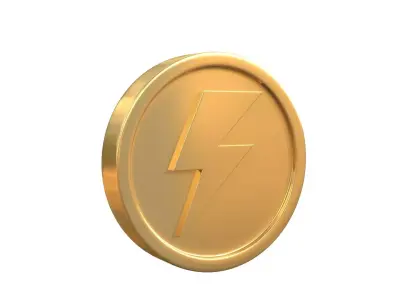 Lightning Coin 3D model