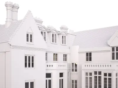 British House Broadoaks Mansion 3D model