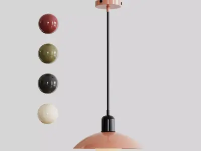 Arundel Orb Pendant 5 color combination 3D model