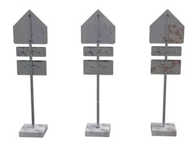 School Traffic Sign American PBR Low-poly 3D model