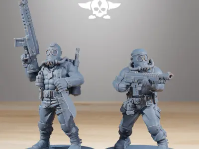 GrimGuard Jungle Fighters 3D print model