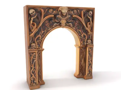 Ornate Gothic Archway model pack Low-poly 3D model