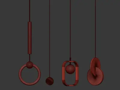 Pendant Light Collection 3D model