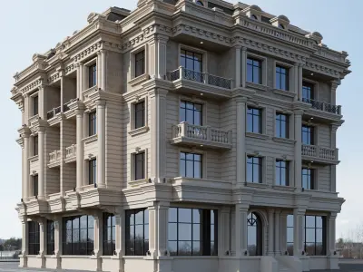 Classic residential building 15 3D model