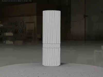 Wood Light-Column 5 - Low-Poly Street-Light Set-9 Low-poly 3D model