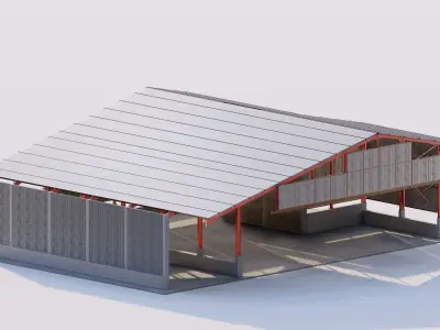 Warehouse-Warehouse Building 3D model 10