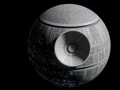 Death Star 3d model and laser canon Free 3D model