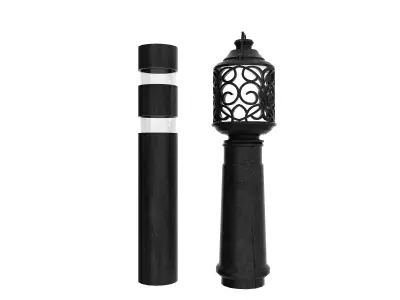 Street Lamp Low-poly 3D model 40