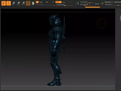 004 Fantasy Sci-Fi Male Warrior 180cm  HQ 3D Model Sim Ready Low-poly 3D model