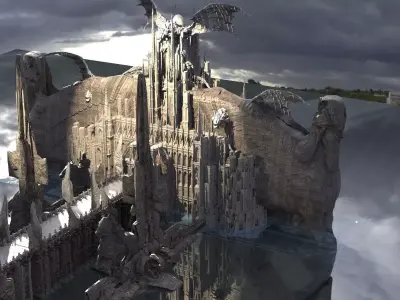 Ancient Babylon Bridge to the gods 3D model