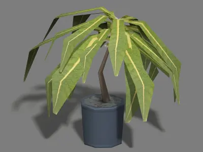 Street Plant - Lowpoly Mobile Ready Low-poly 3D model