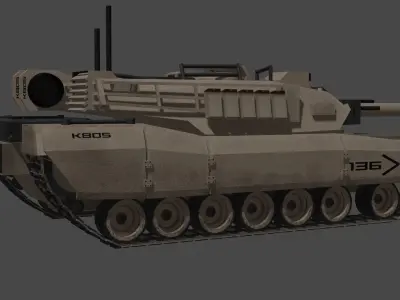 KB05 Heavy armored Sc-Fi Tank Low-poly 3D model