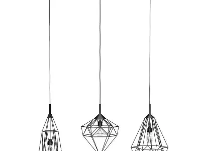 Ceiling Lamps Set 2 3D model