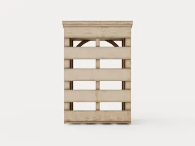 Mini Log Store Low-poly 3D model