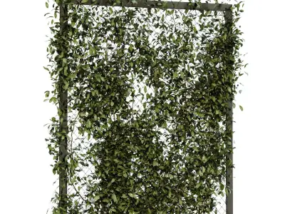 vertical plant fence partition set 654 3D model