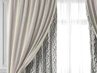 Curtain Set 461 3D model