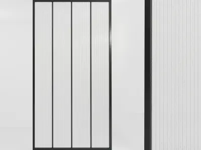 5 Glass partition door Set  9 partition models 3D Model Pack