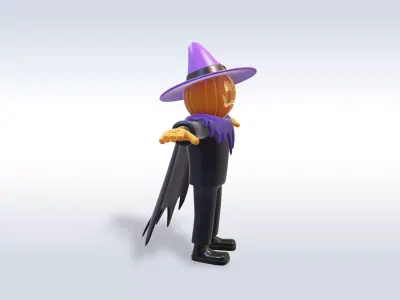 Spooky Halloween Witch Character 3D model